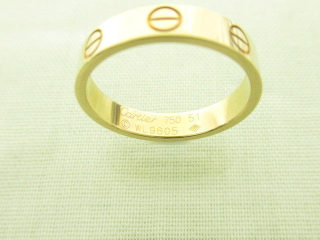 Cartier Mini/ Wedding 18KT Yellow Gold Love Ring #51