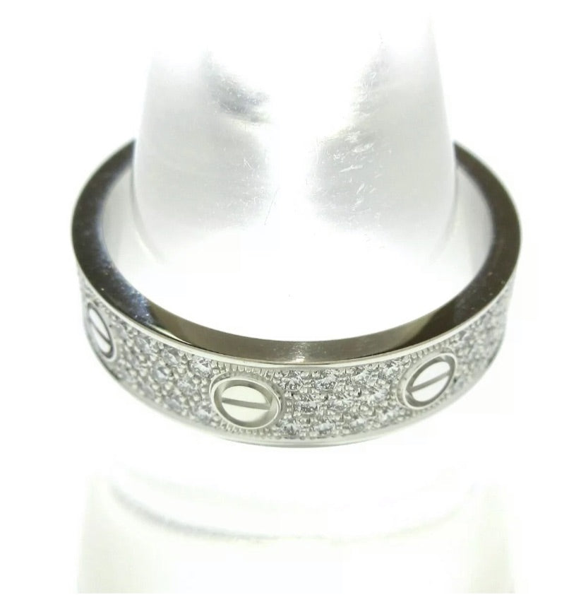 Cartier Diamond-Paved 18KT White Gold Wedding Love Ring