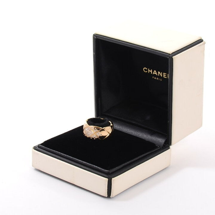 CHANEL Diamond Large CoCo Crush 18KT Yellow Gold Ring Size 55/ 7