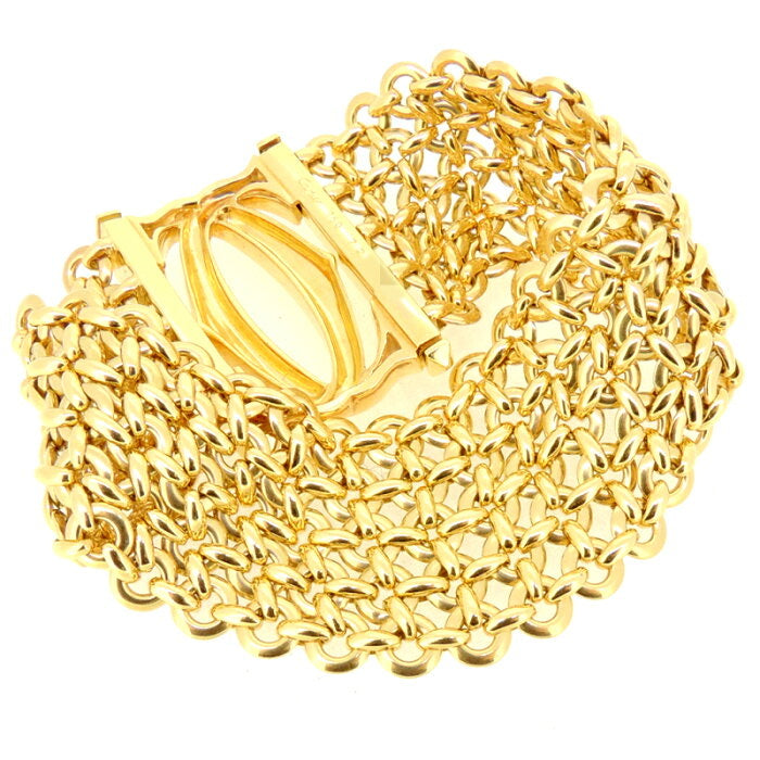 Cartier Penelope Double C Cartier Motif 18KT Yellow Gold Link Bracelet