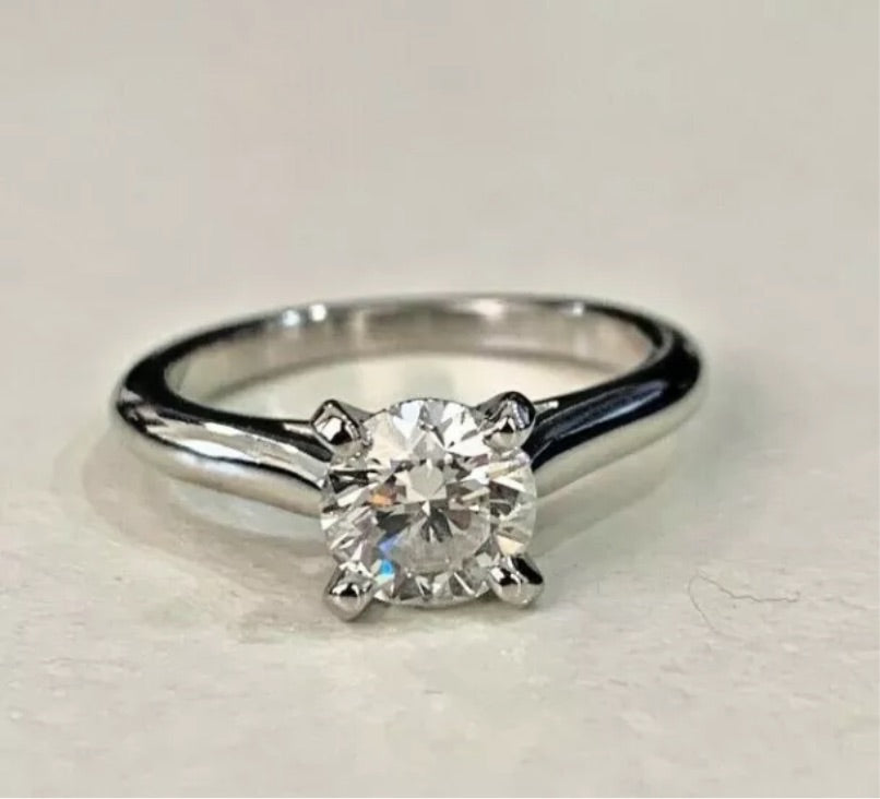 Cartier 1.01ct VVS2 Engagement/ Wedding Platinum Ring