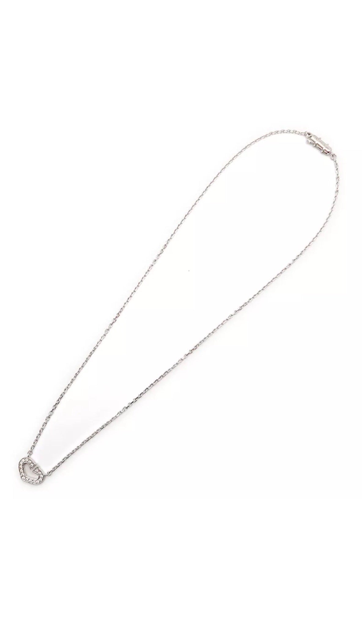 Cartier C Heart 18KT Gold & Diamond Necklace