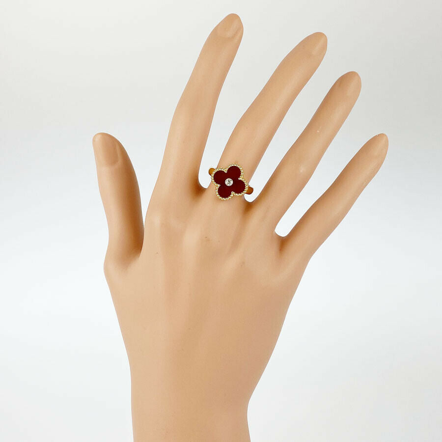 Van Cleef & Arpels Diamond Vintage Alhambra 18KT Gold Size 50 Ring