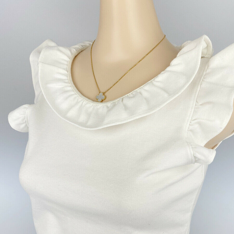 Van Cleef & Arpels Vintage Alhambra Mother of Pearl 18KT Gold Necklace