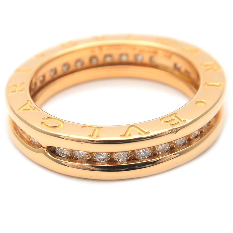 Bulgari B-Zero1 Full Diamond Yellow Gold Ring Sz. US 6