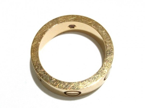 Cartier 1P Sapphire 18KT Rose Gold Love Ring #51