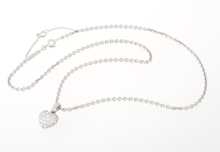 Cartier Full Diamond Paved Heart Necklace