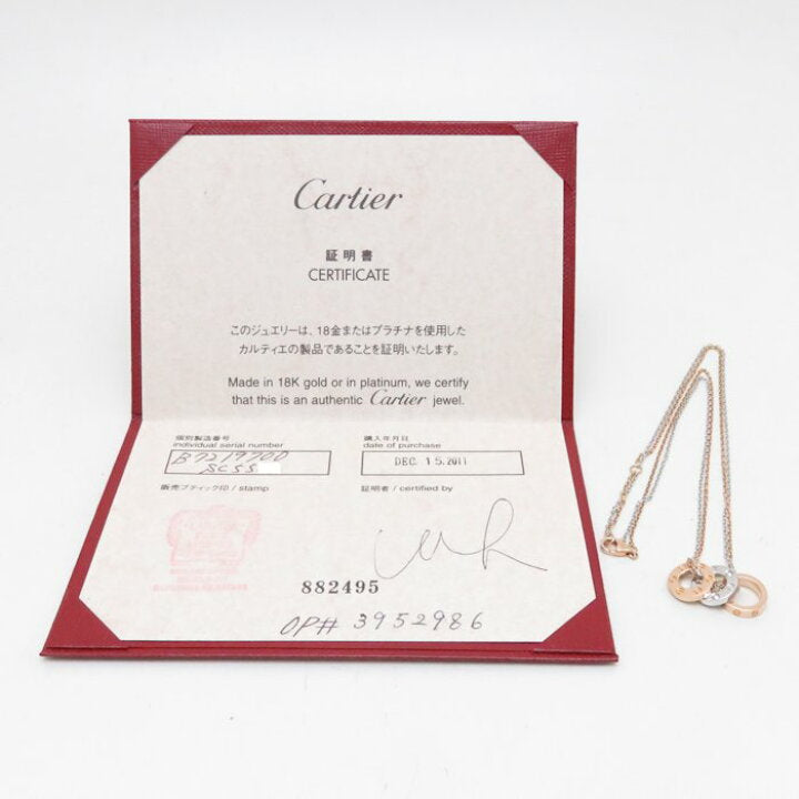 Cartier 6 Diamond Love Ring Pendant & Chain ~Necklace
