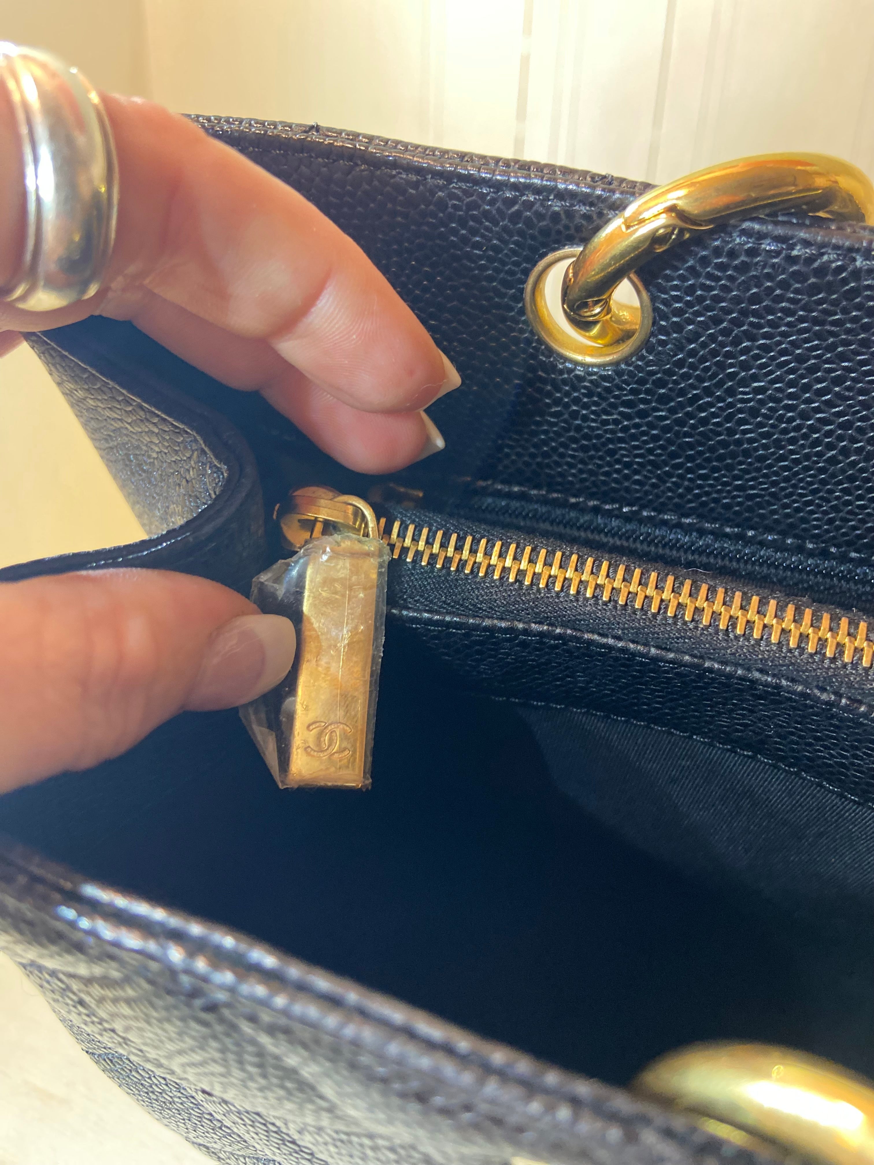 CHANEL GST Grand Shopper Tote Black Caviar Leather GHW Bag