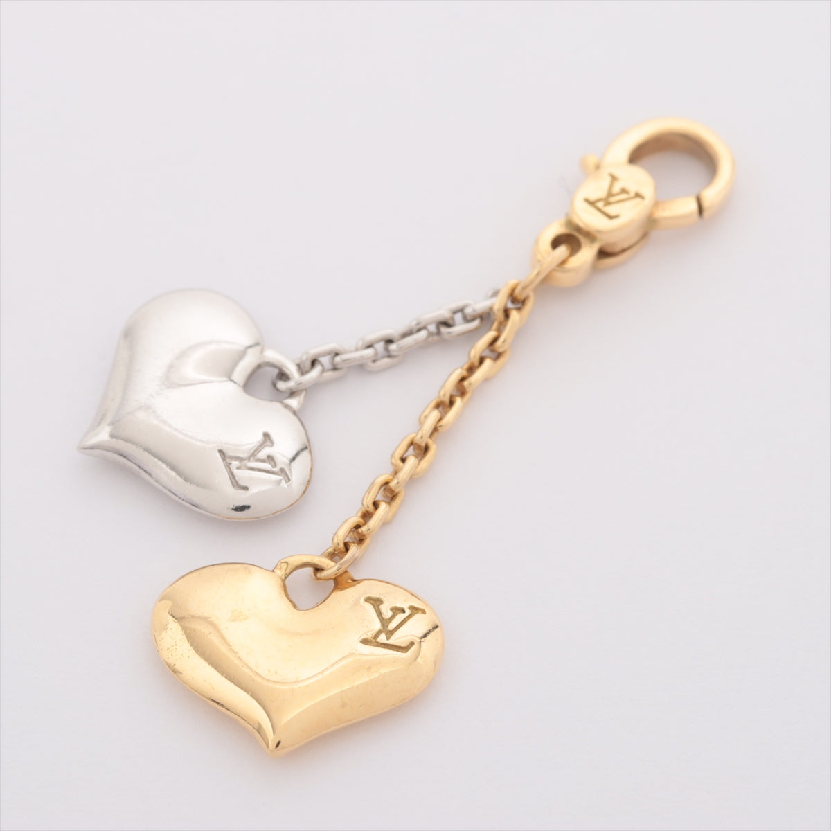 Louis Vuitton Double Hearts 18KT Gold Pendant/ Necklace