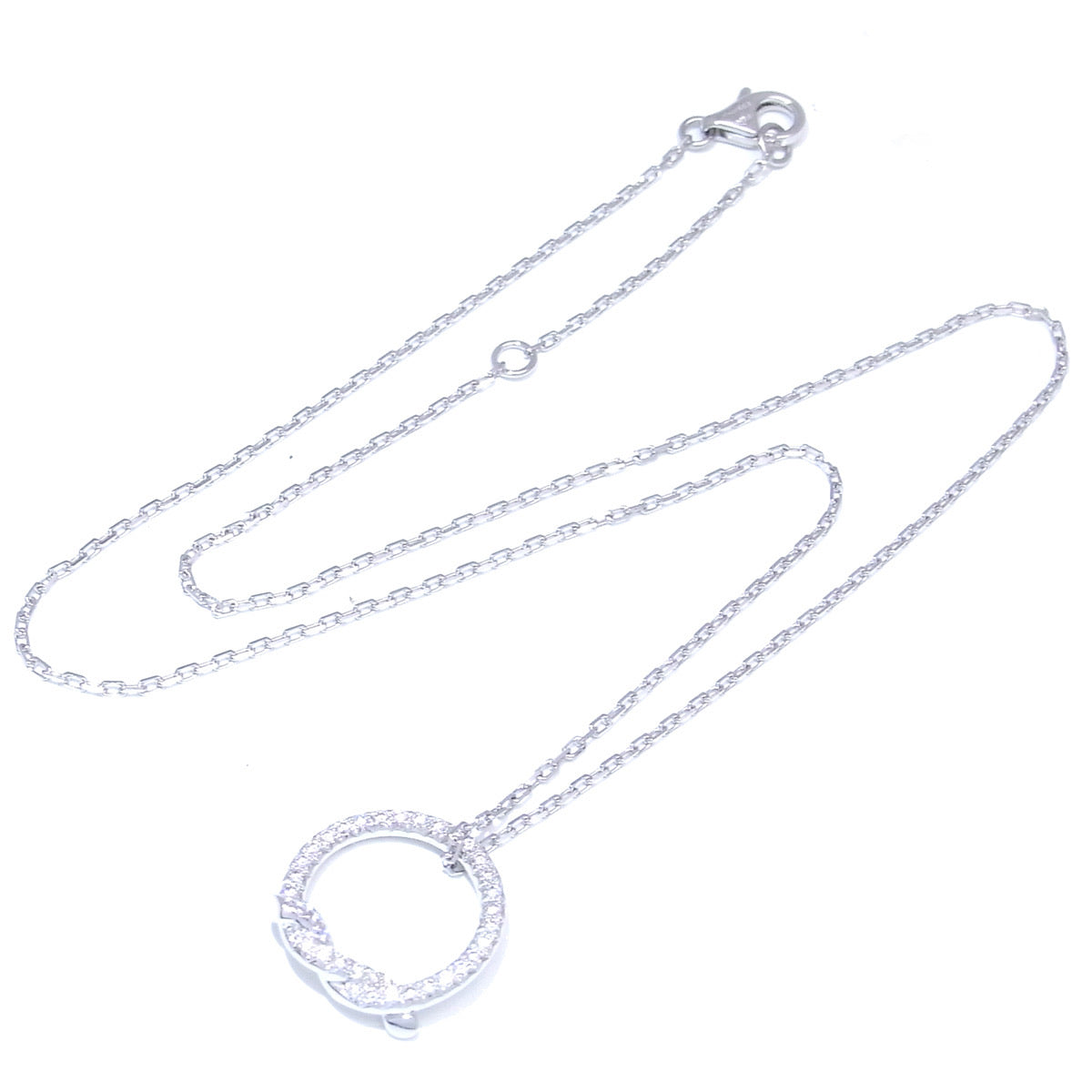 Cartier Diamond 18KT White Gold Entrelaces Pendant Necklace