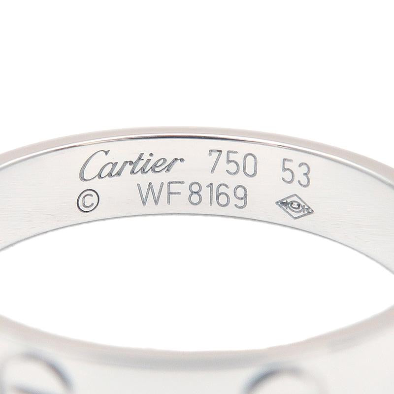 Cartier Mini Wedding Love Ring 18KT White Gold #53/ US 6 1/4