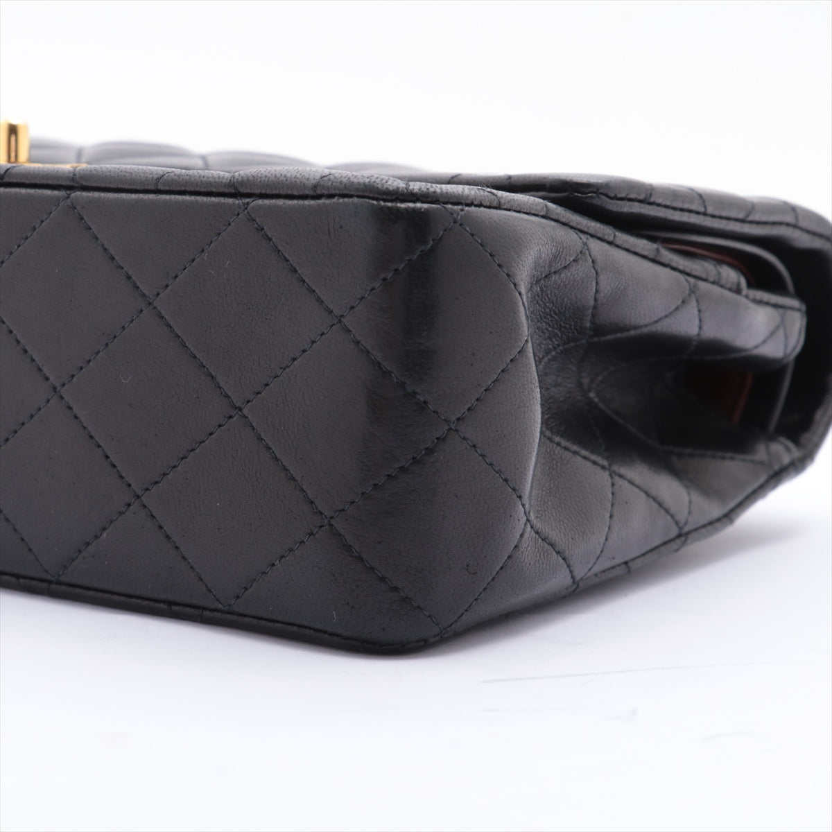 CHANEL Black Lambskin GHW Double Flap