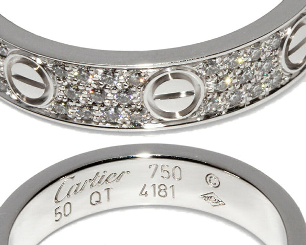 Cartier Diamond Paved 18KT White Gold Wedding Love Ring