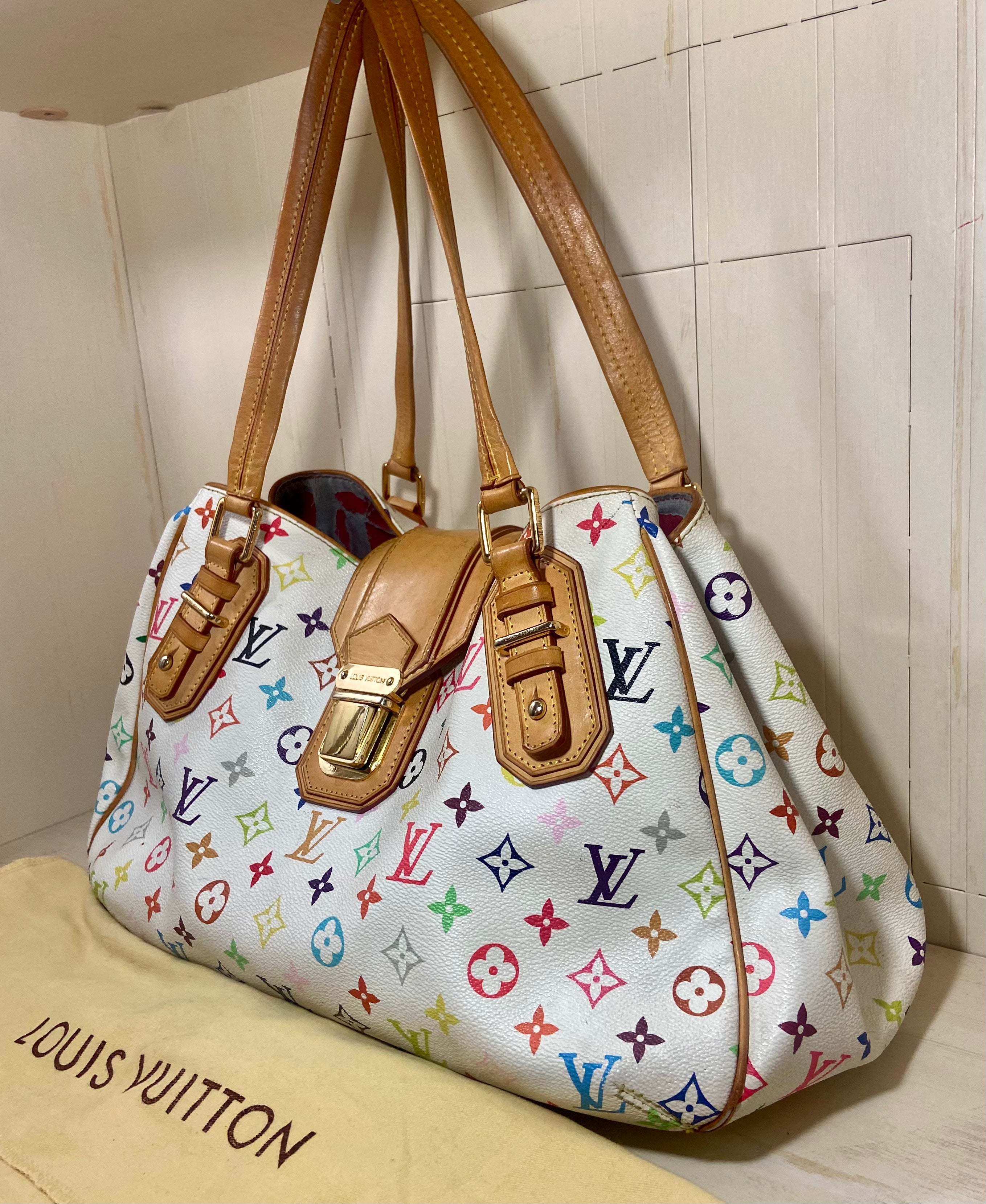 Louis Vuitton Murakami Multicolor Monogram Canvas Greeta Handbag
