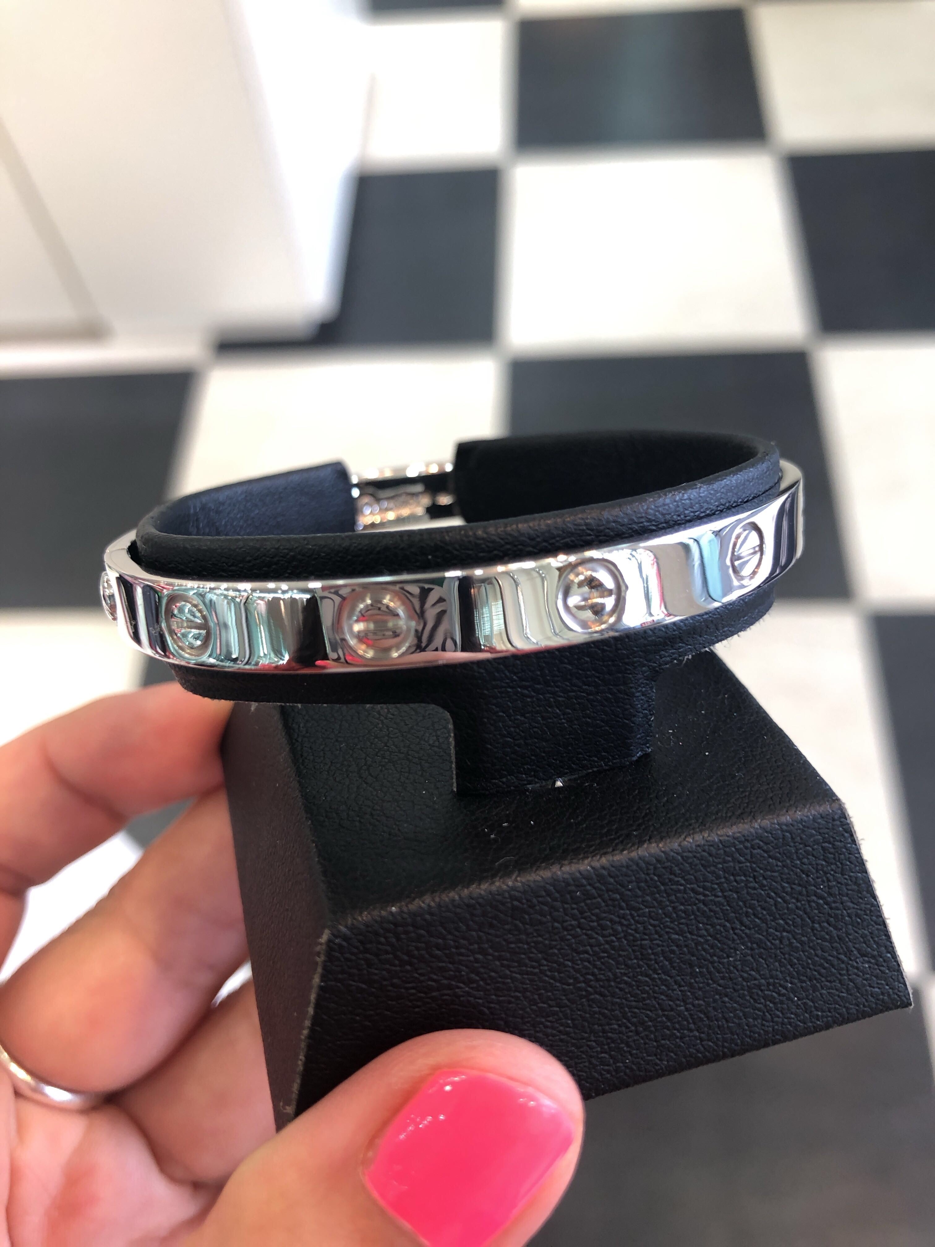 Cartier 18KT White Gold Love Bracelet Bangle #17