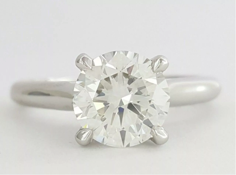 Cartier 1.70 ct Solitaire Diamond H/ VS2 Engagement Wedding Ring Sz 5