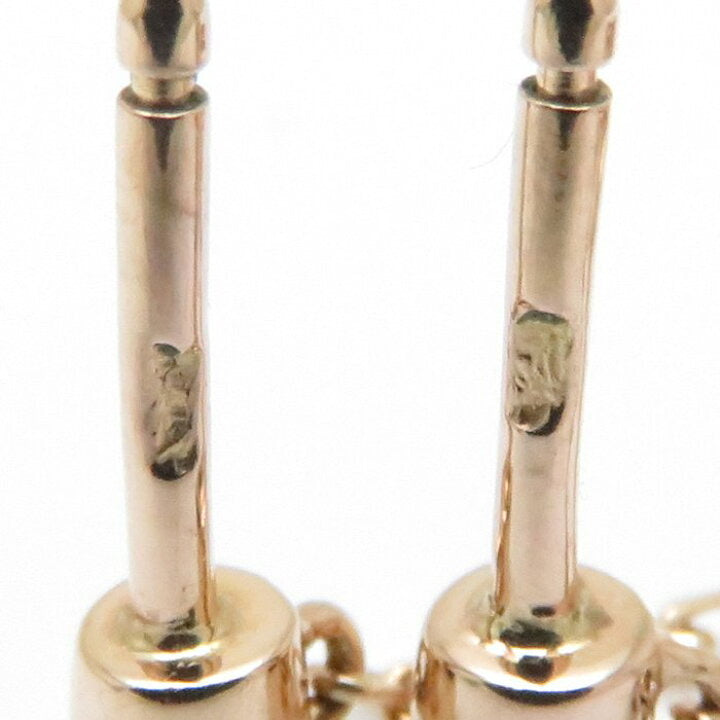 Cartier Double C de Cartier Logo Diamond Rose Gold Dangle Earrings