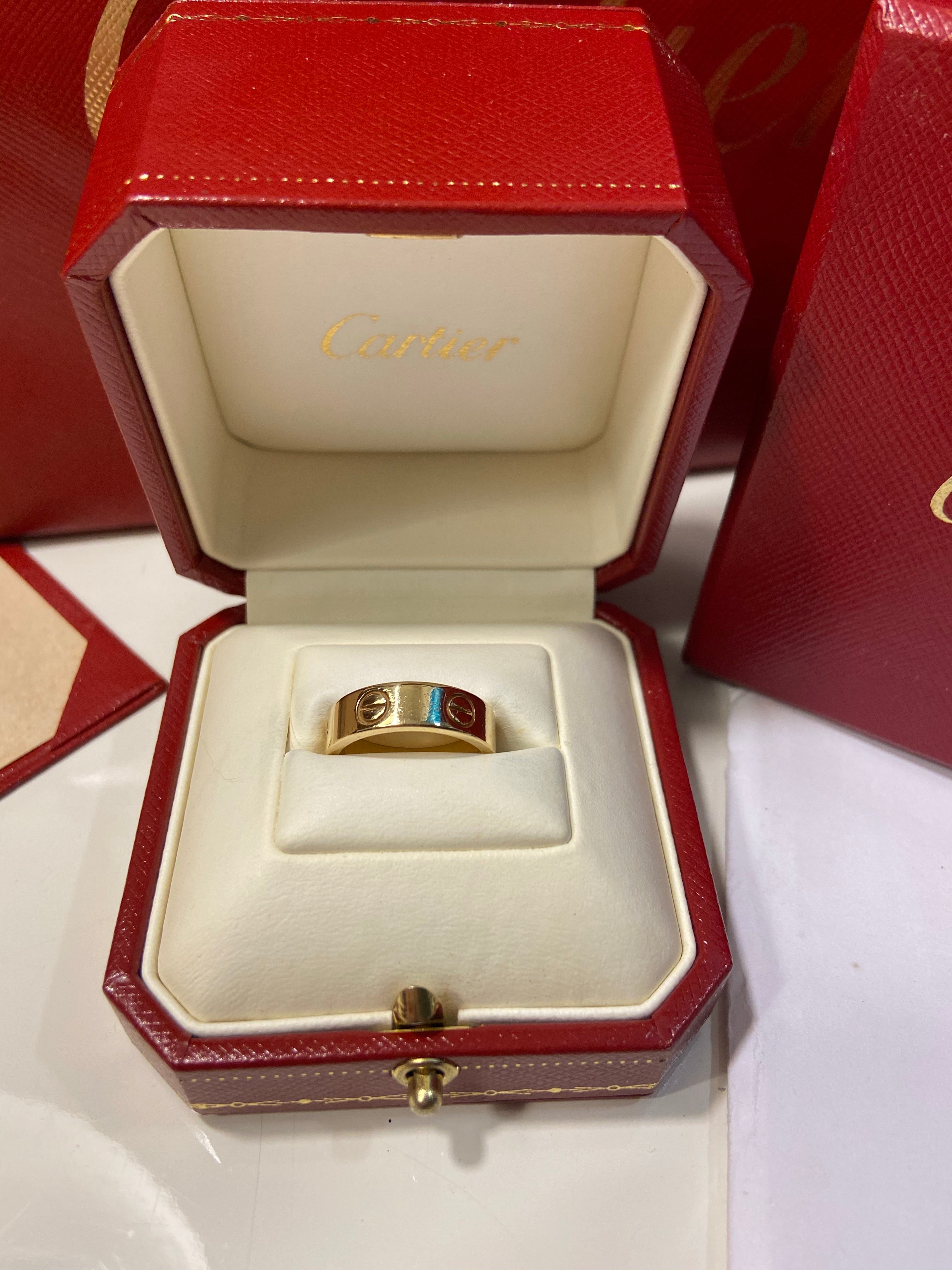 Cartier Full Size 18KT Yellow Gold Love Ring Size 52/ US 6
