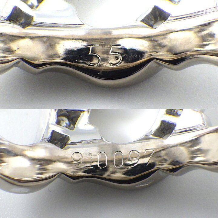 Cartier C de Paved Diamond 18KT White Gold Ring US 7