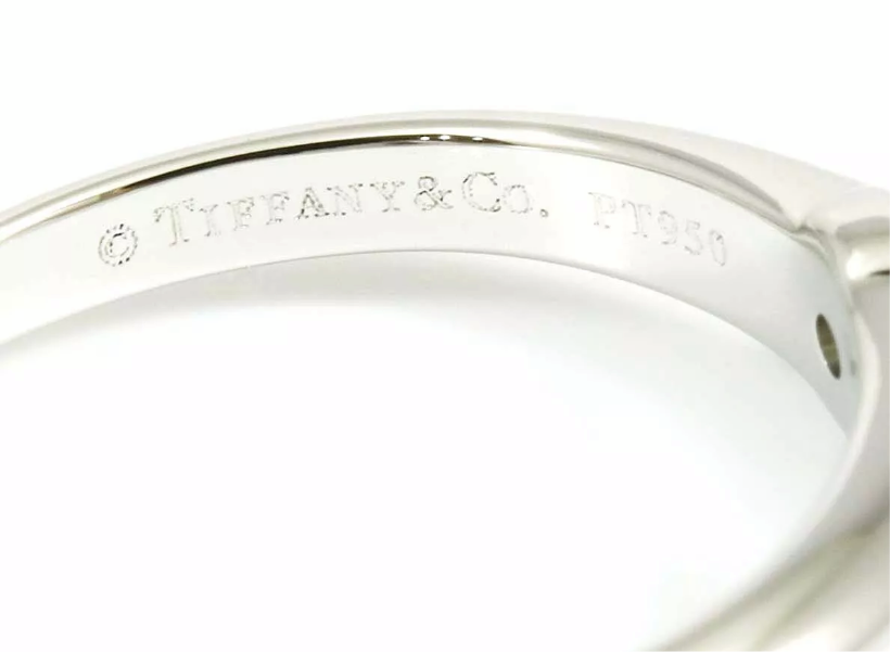 Tiffany & Co. .50ct Diamond Solitaire Wedding/ Engagement PT950 Ring Sz 6