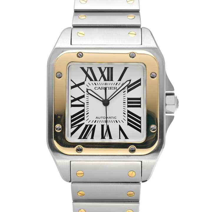 Cartier Santos de Cartier LM 18KT Yellow Gold & Stainless Steel Watch