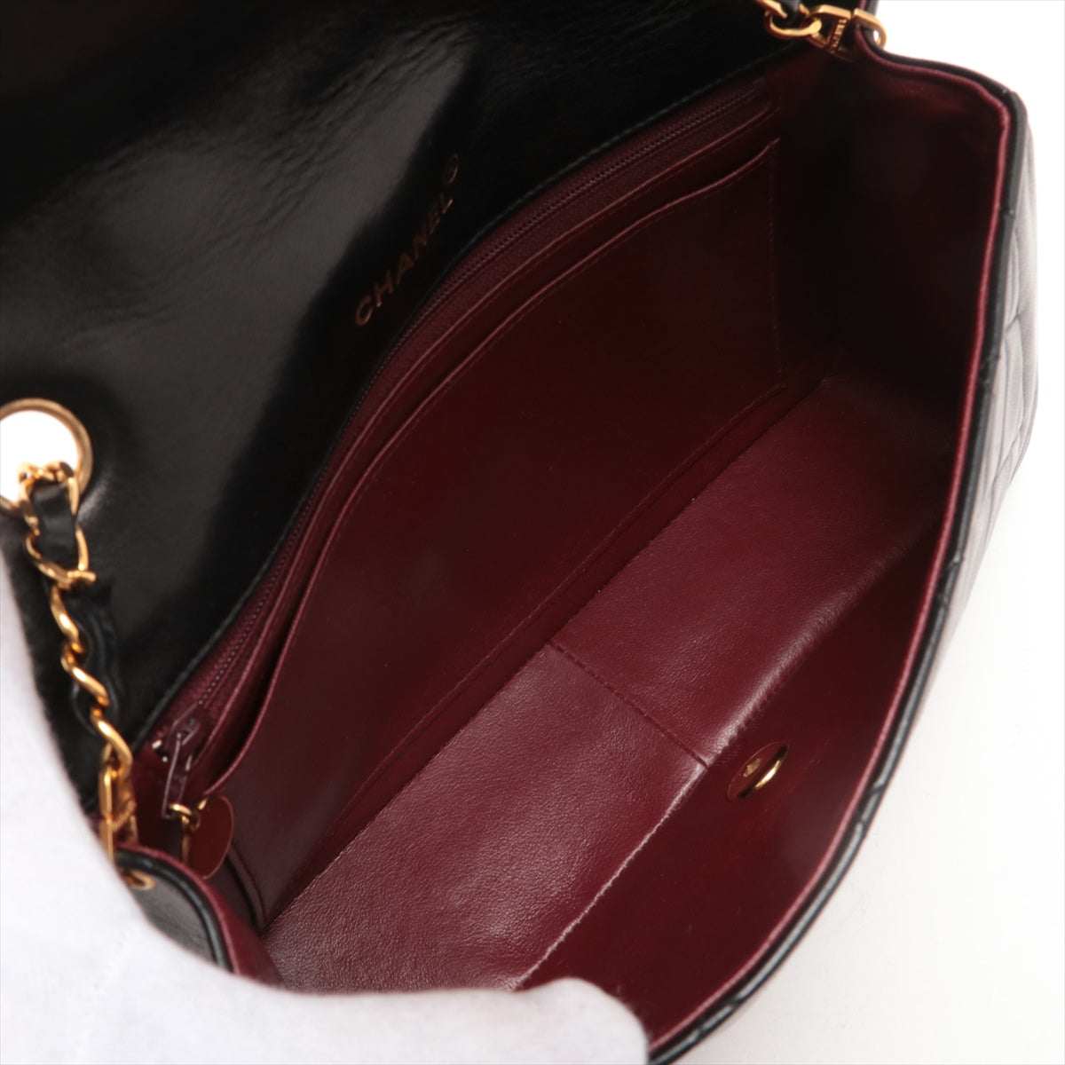 Vintage CHANEL Black Lambskin GHW Diana Flap Bag