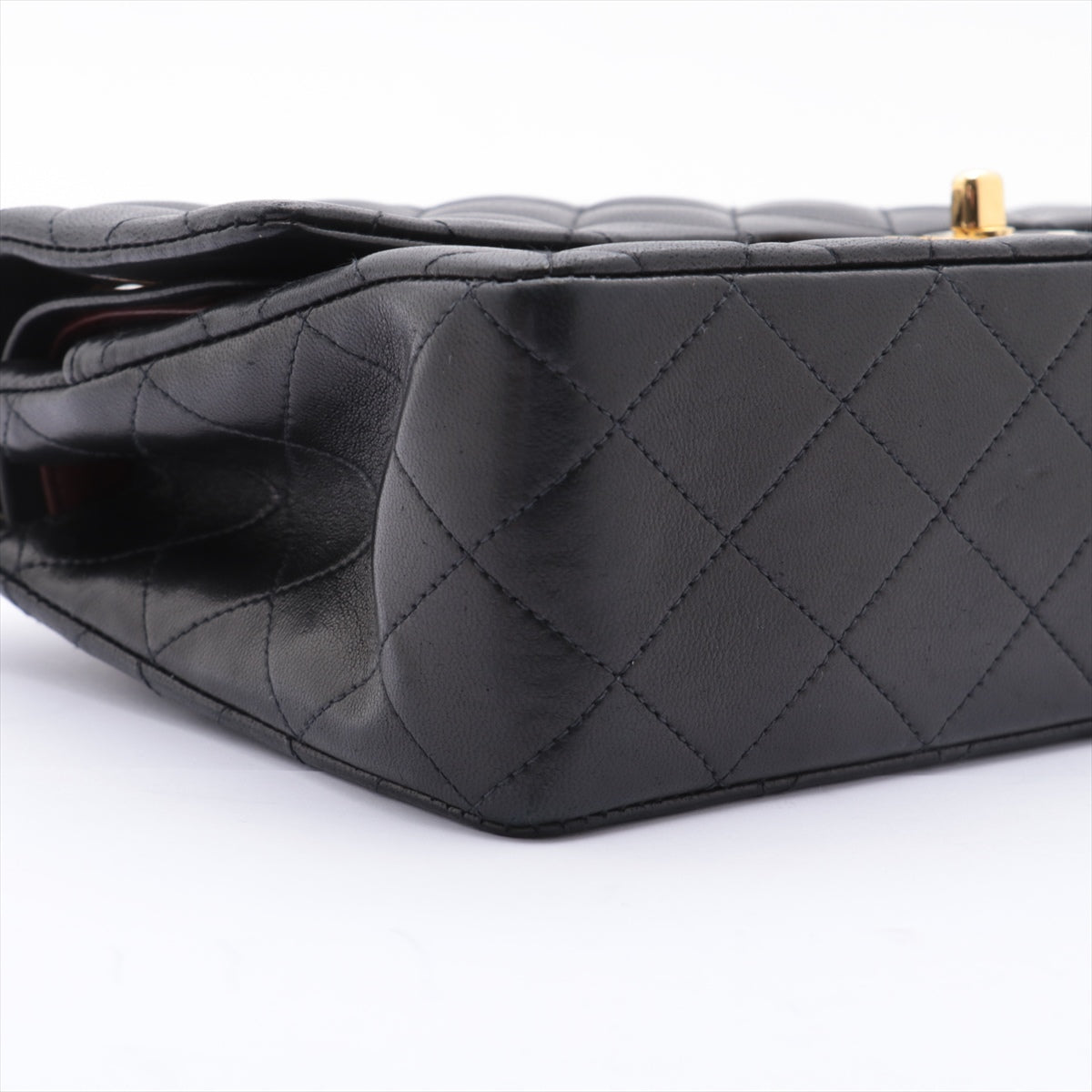 CHANEL Black Lambskin GHW Double Flap