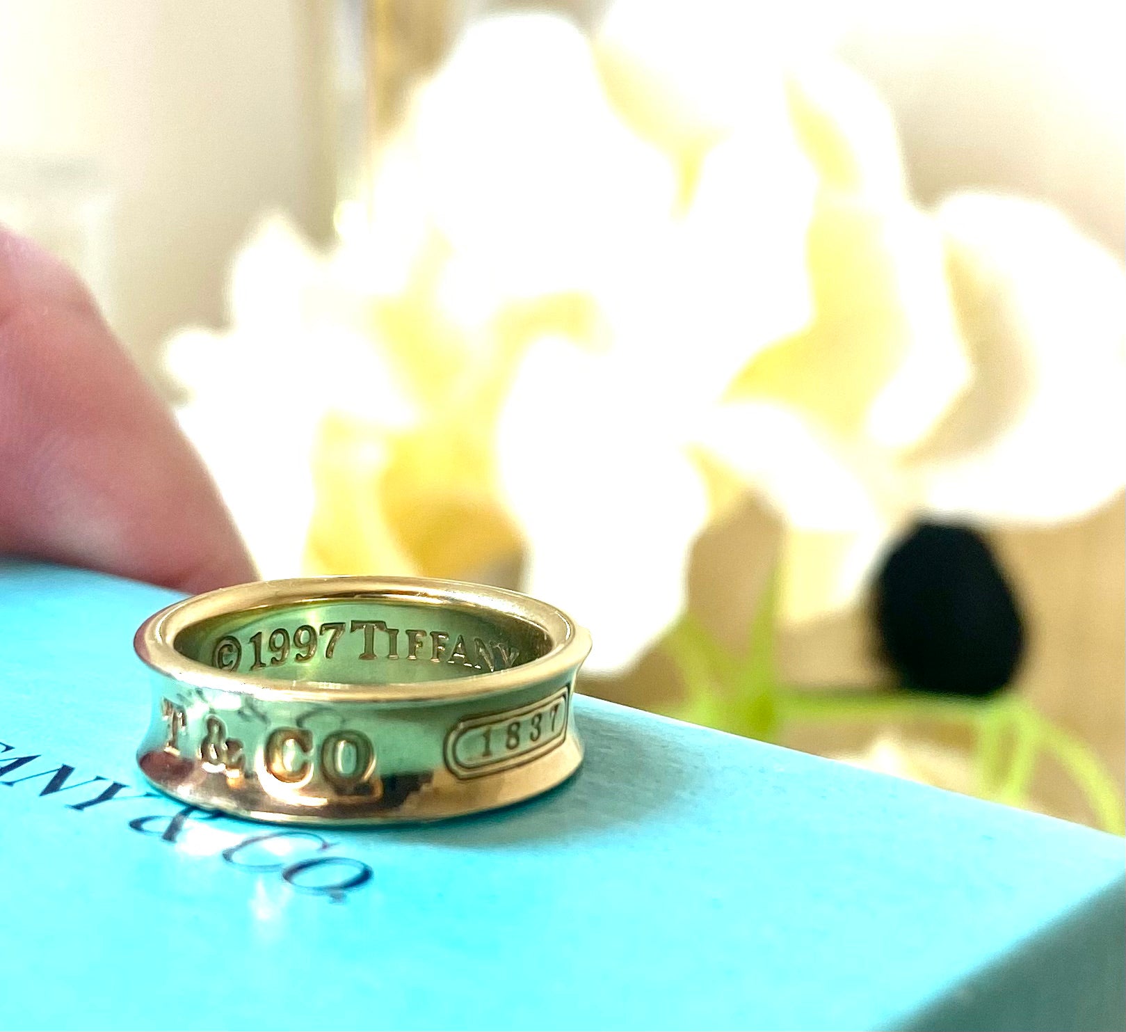 Tiffany & Co.18KT Yellow Gold 1837 Concave Wide Ring