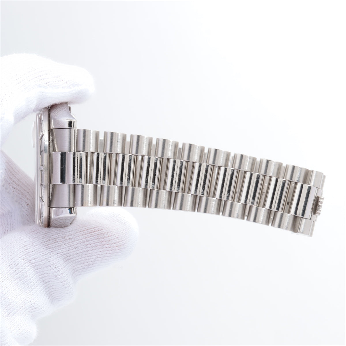 Rolex Platinum Pt950 Diamond Baguette Day Date 43mm Watch
