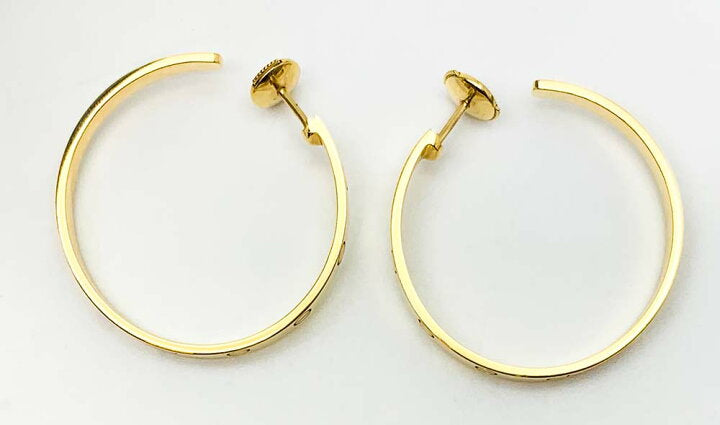 Cartier 18KT Yellow Gold Large Love Hoop Earrings