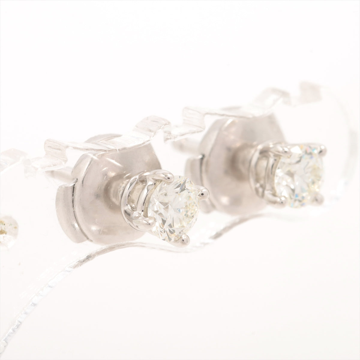 Tiffany & Co. 0.56cts Diamond Solitaire Platinum Ear Studs