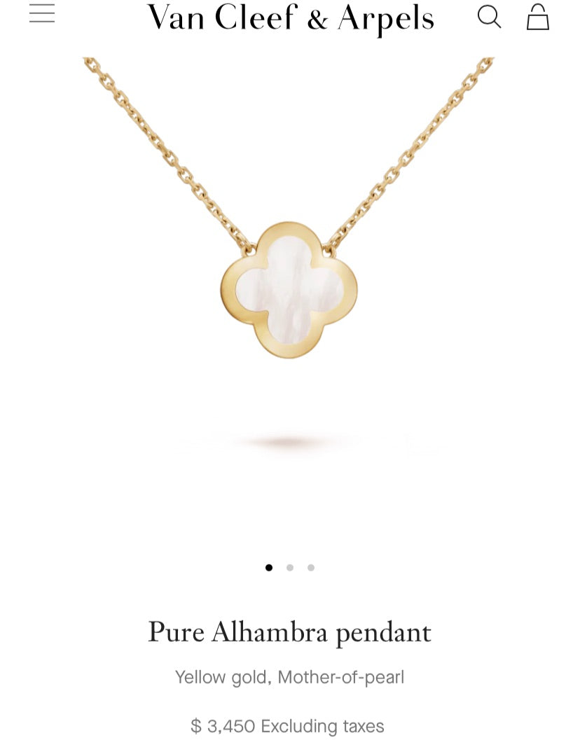 Van Cleef & Arpels Pure Alhambra Mother of Pearl Necklace