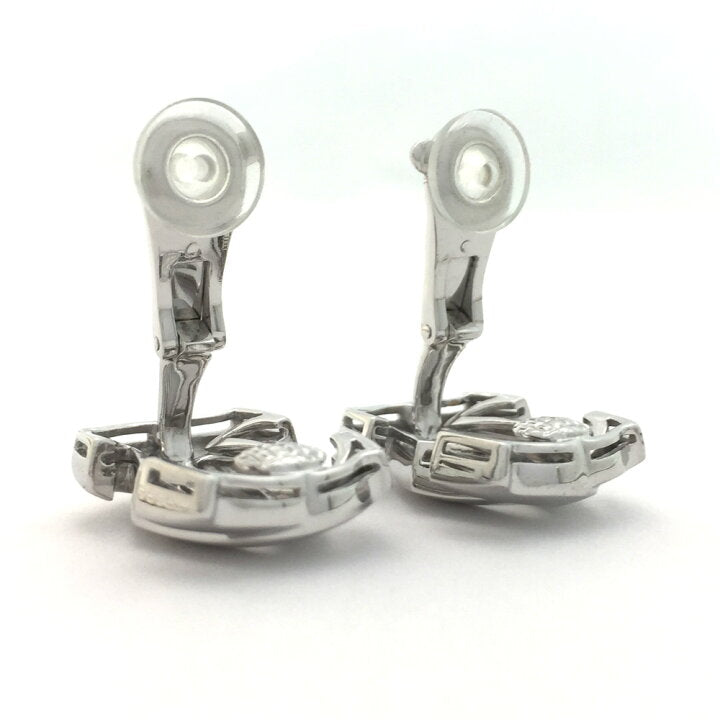 Cartier Penelope Double C 18KT White Infamous Gold Earrings