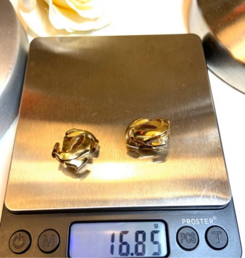 Cartier Penelope Double C De Cartier 18KT Yellow Gold Earrings