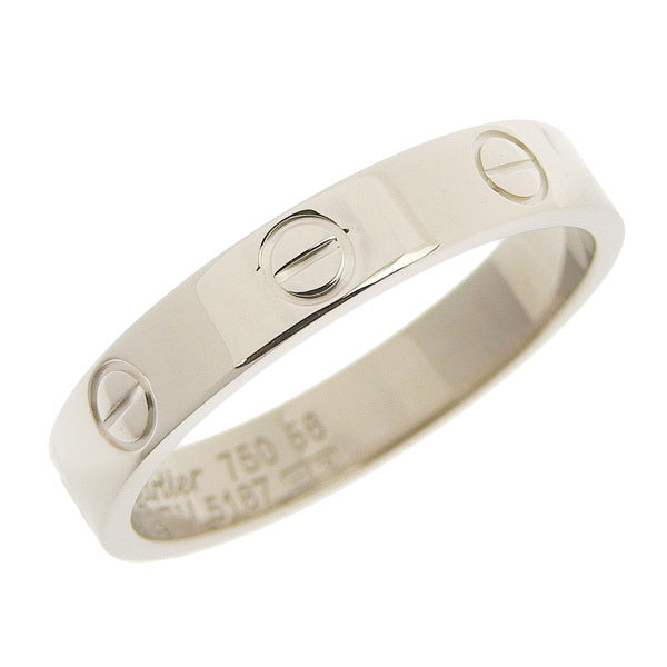 Cartier 18KT White Gold Mini/ Wedding Love Ring Size 56/ 7.5