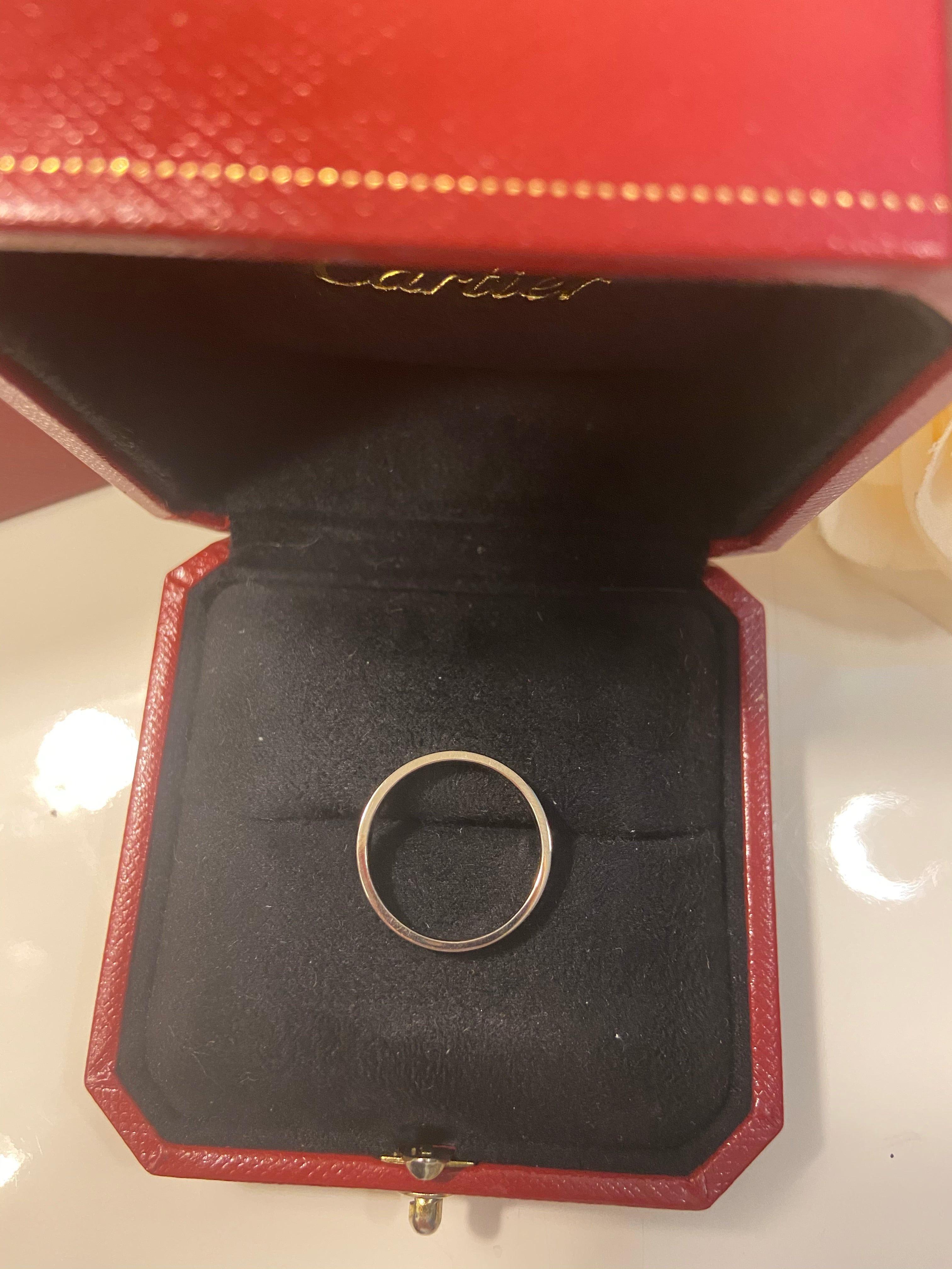 Cartier Mini / Wedding Love Ring 18KT White Gold #55/ US 7