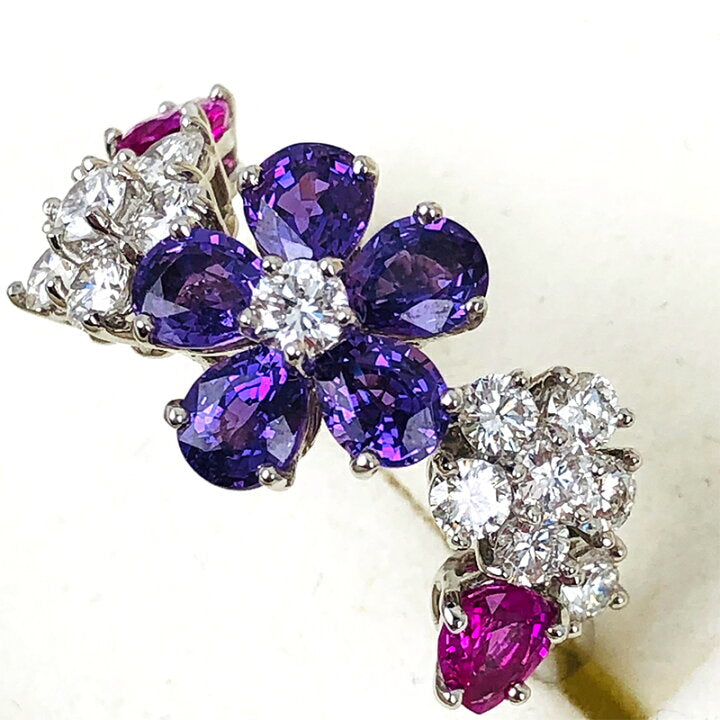 Van Cleef & Arpels Folie de Pres Diamond Sapphire High Jewelry Ring