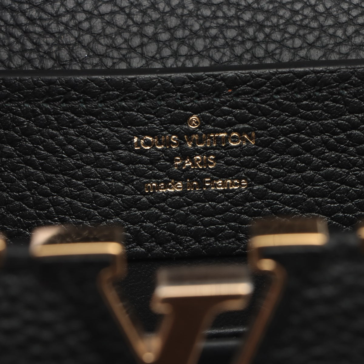 Louis Vuitton Mini Black Capucines Gold Monogram Flower Handbag
