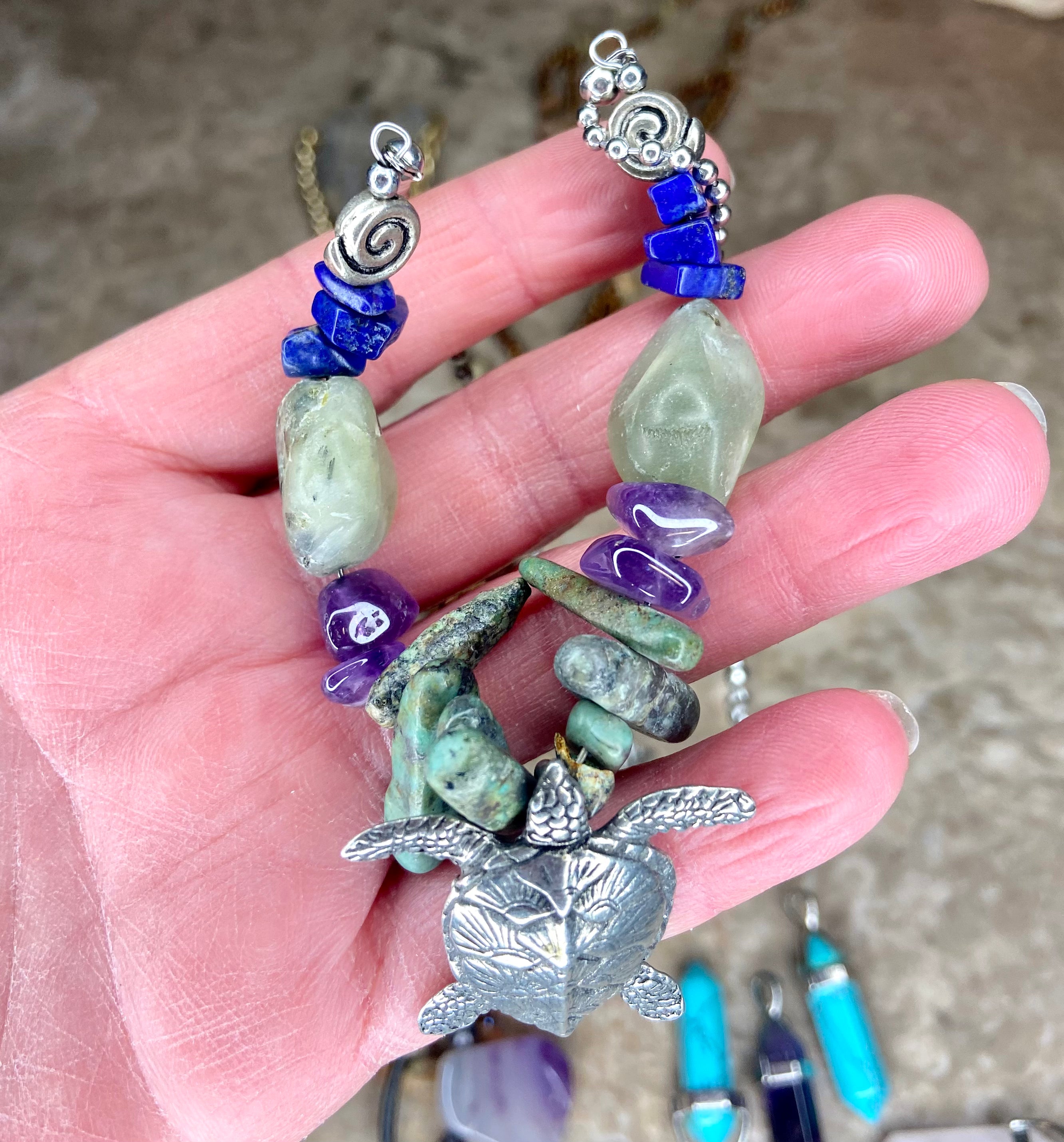 Bundle of Natural Stone Jewelry, Pendants, Turquoise, Amethyst, Druzy Reseller, Misc
