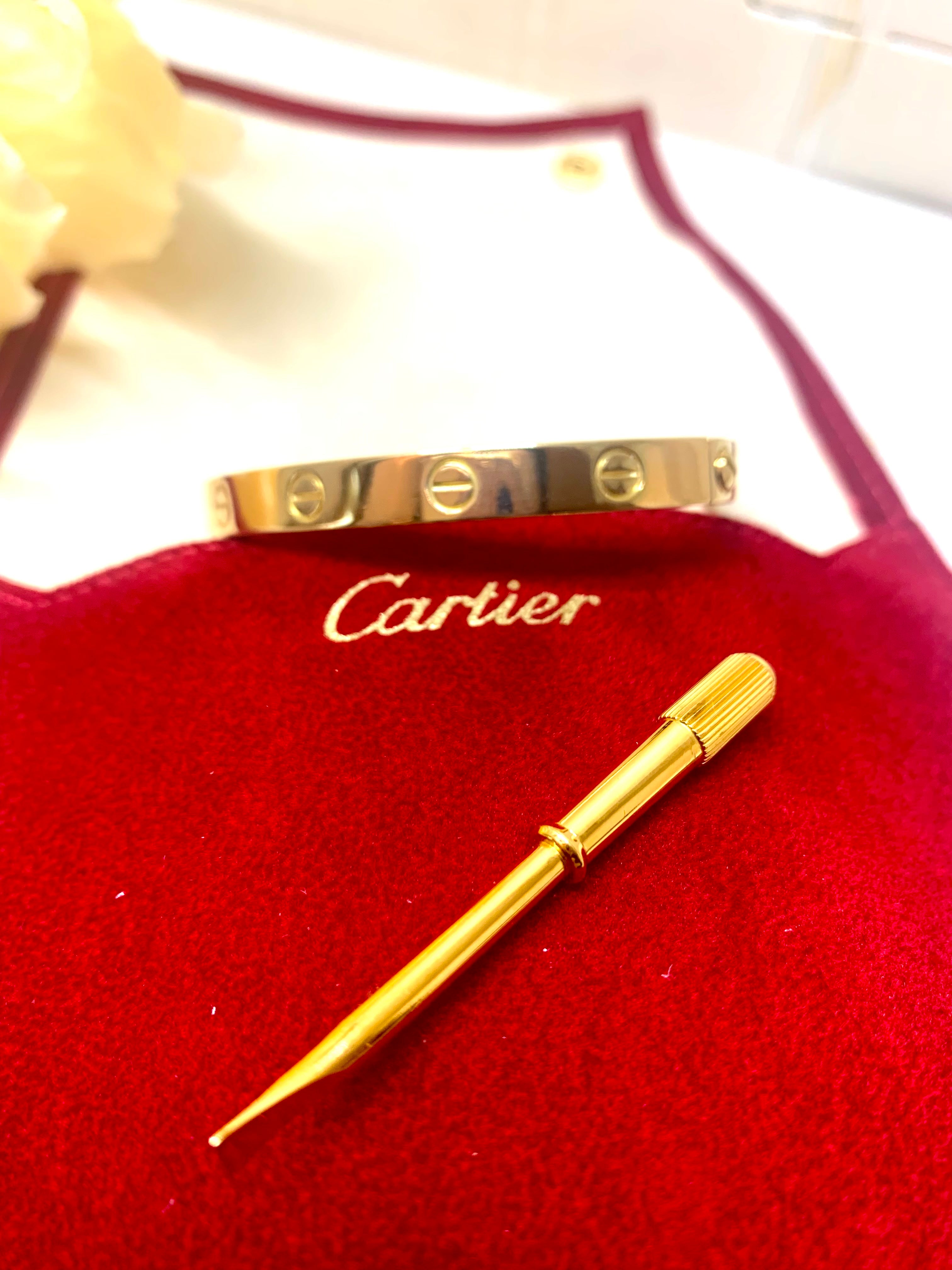 Cartier 18KT Yellow Gold Love Bracelet, Size 17