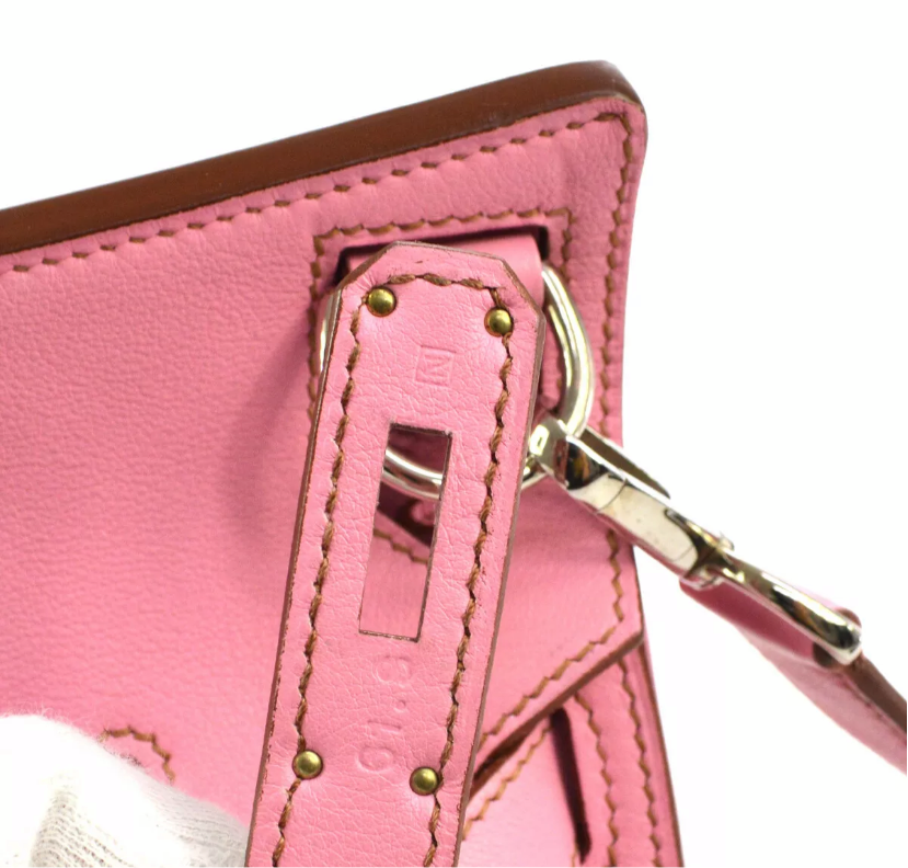 Hermes Jypsiere 28 Pink Veau Swift Leather Handbag