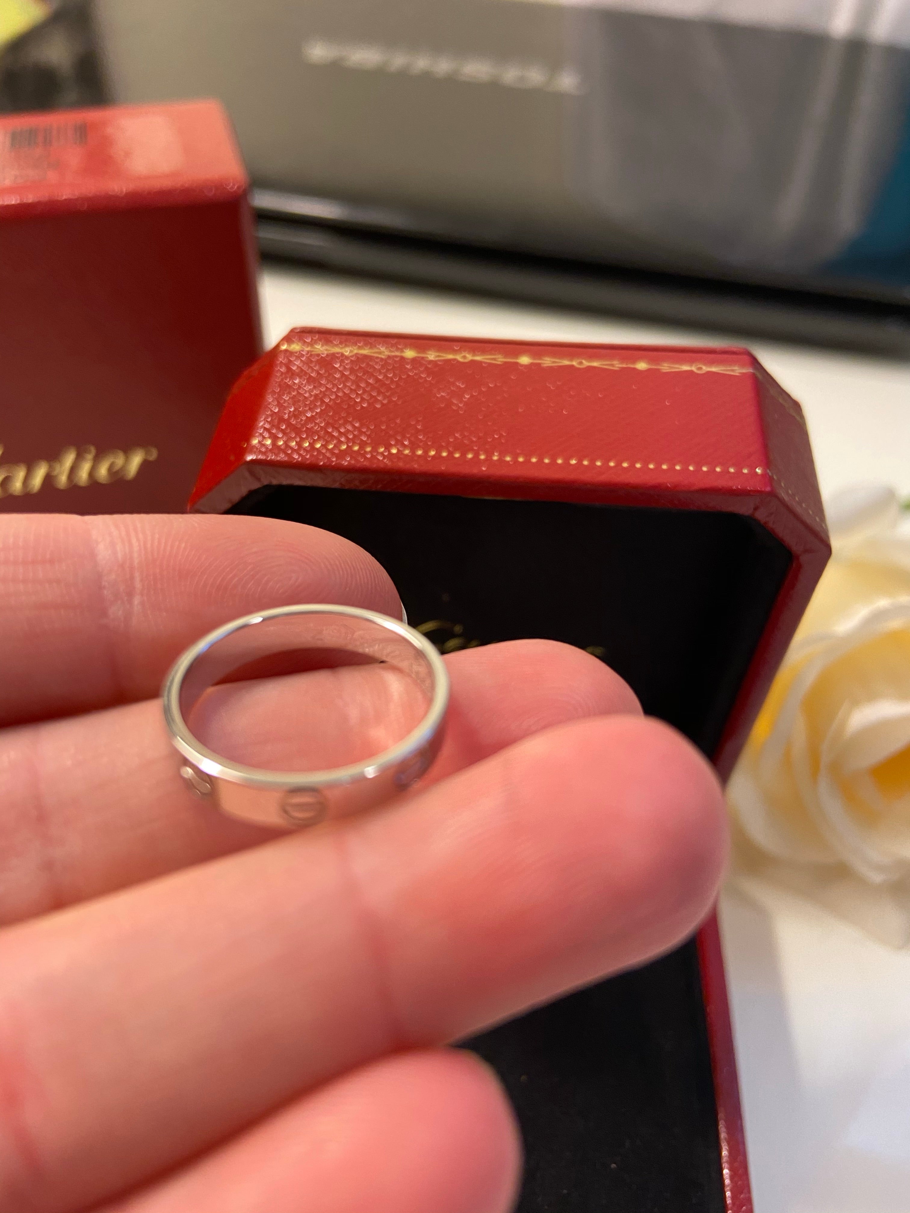 Cartier Wedding Love Ring 18KT White Gold #49/ US 5
