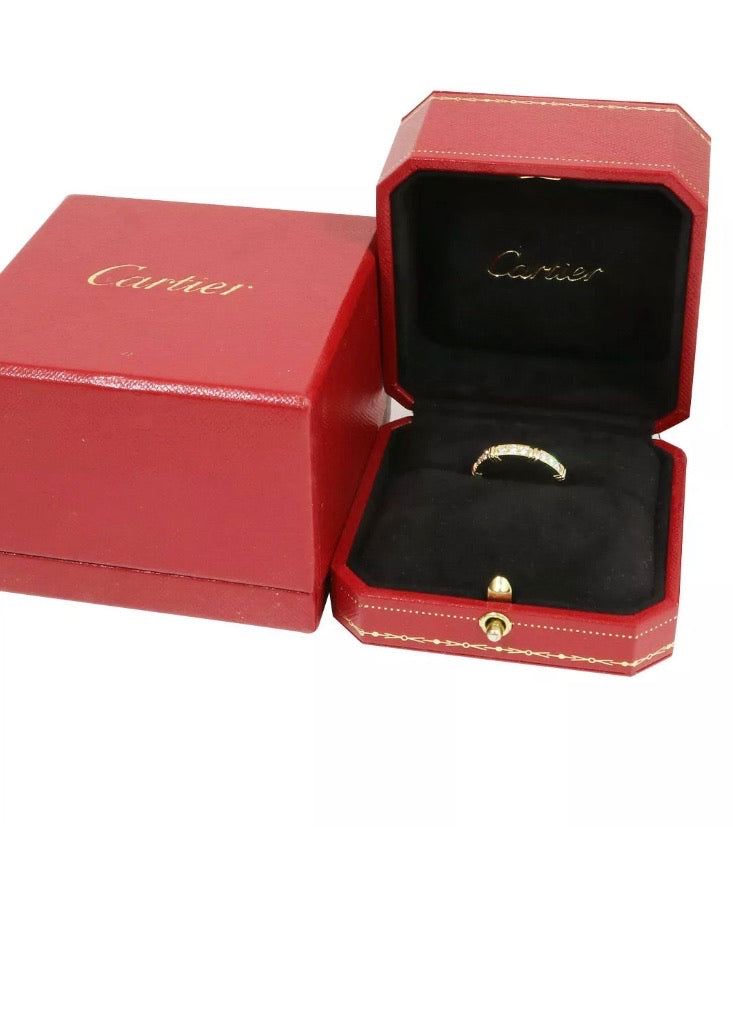 Cartier Contessa Diamond 18KT Gold Ring Sz. 5.5-6
