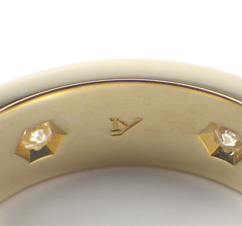 Cartier 6P Full Diamond 18KT Yellow Gold Love Ring #51/ US 5.5