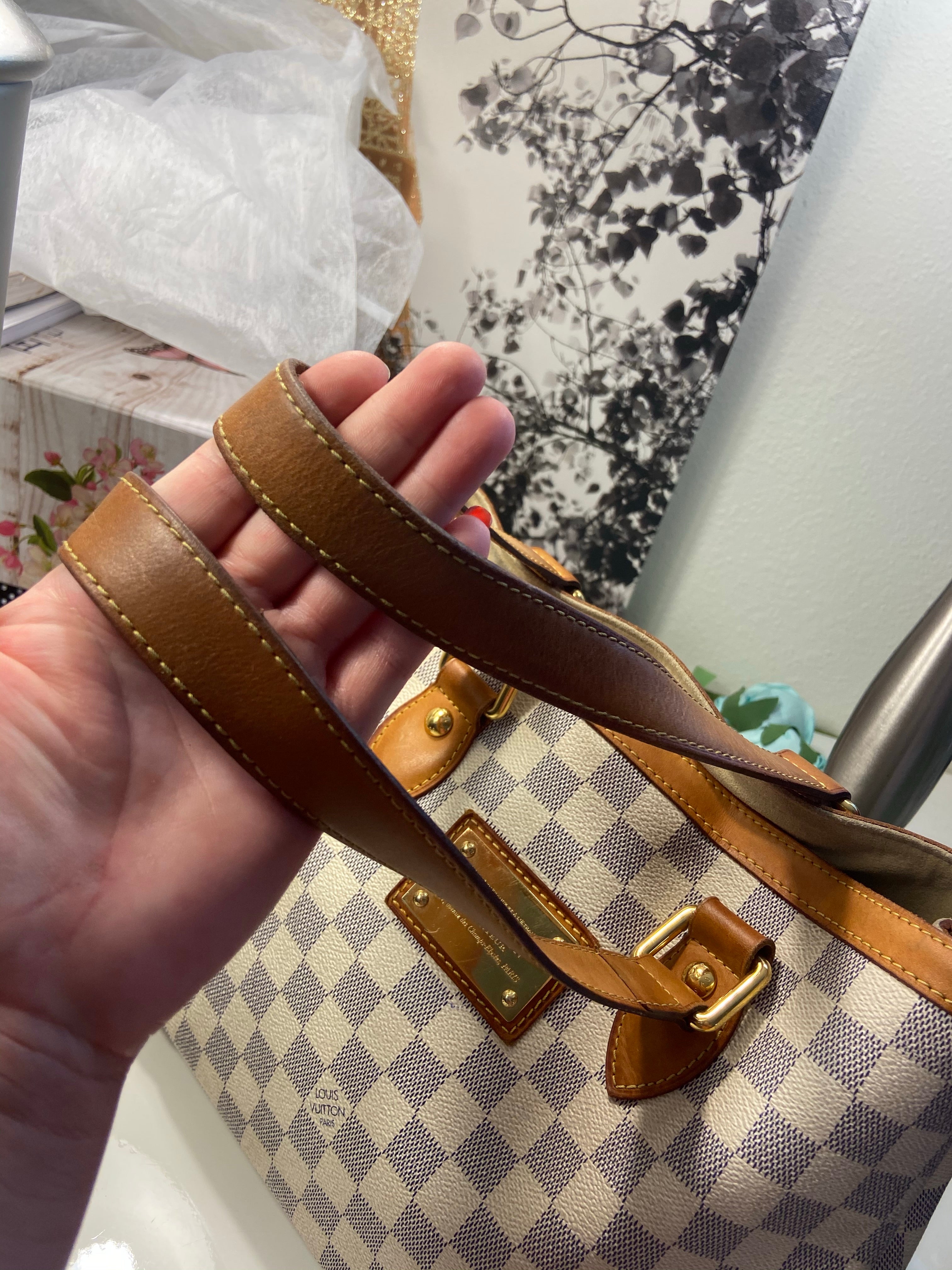 Louis Vuitton Hampstead Azur Handbag Tote