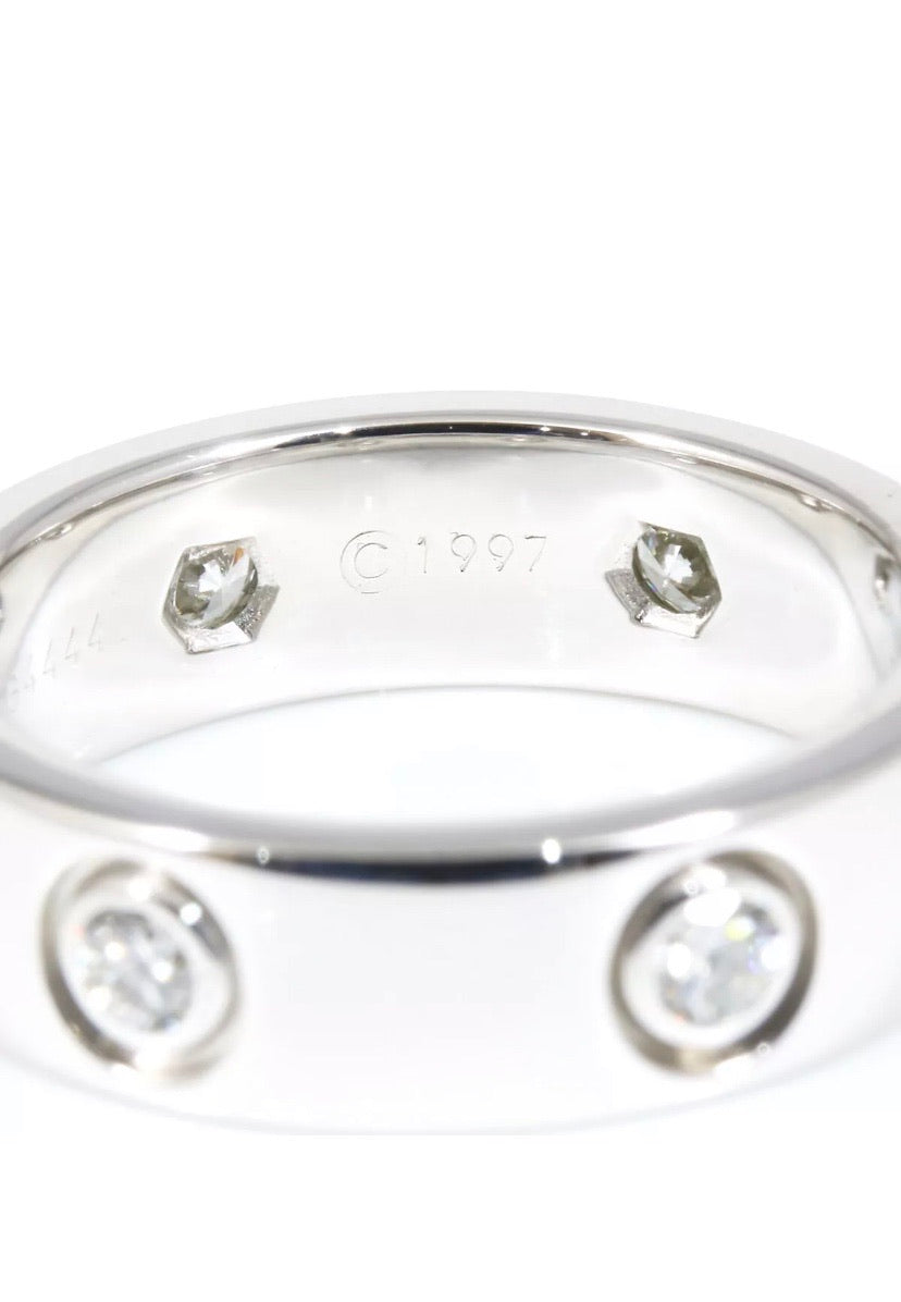 Cartier Full Diamond 18KT Gold Love Ring Size 5.75