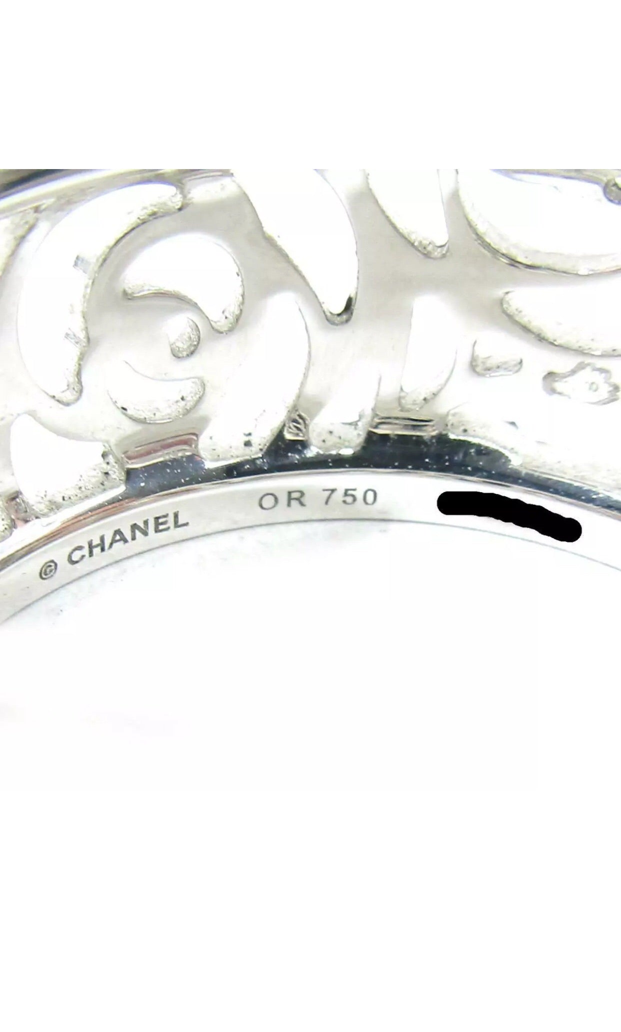 CHANEL Camelia Diamond White Gold Ring