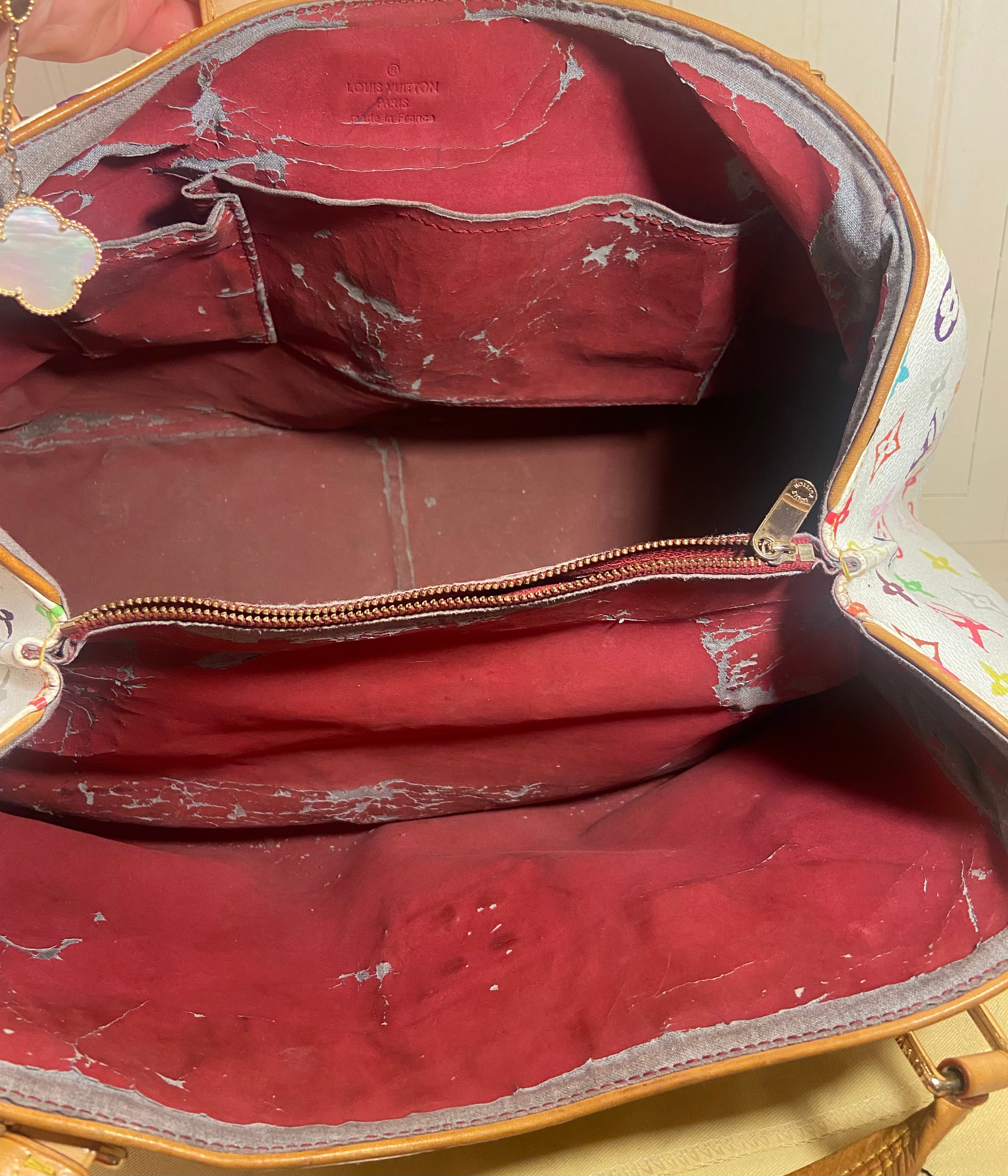 Louis Vuitton Murakami Multicolor Monogram Canvas Greeta Handbag