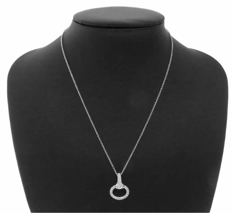 Hermes Diamond Nausicaa 18KT White Gold Necklace